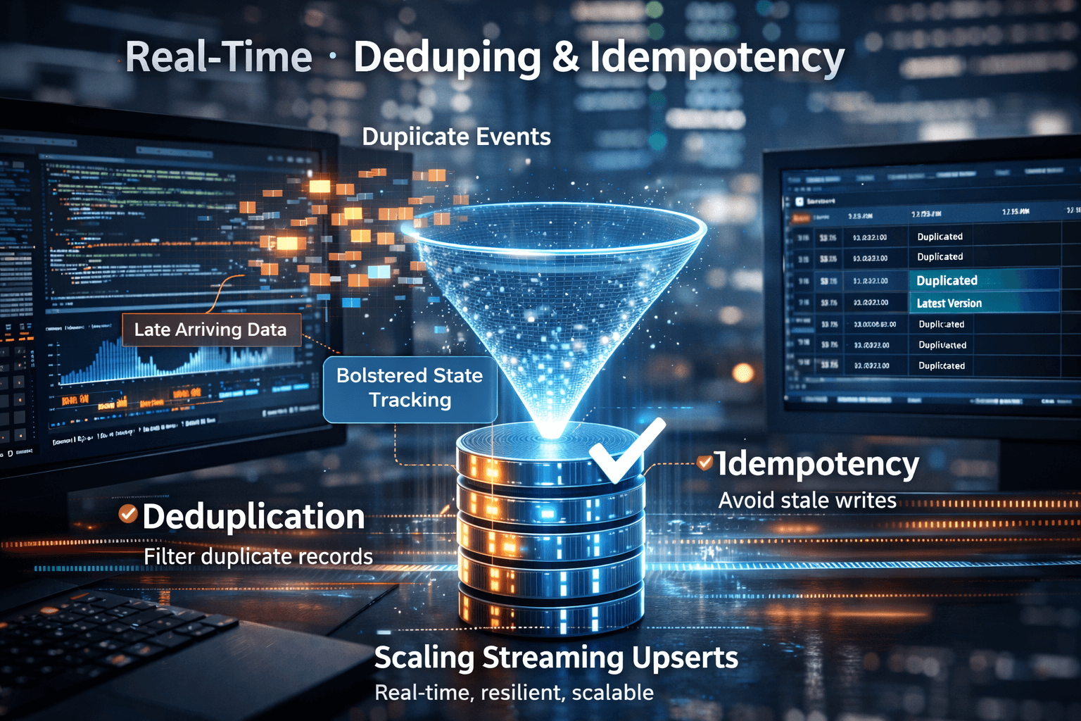 Real-time-data-processing-with-deduplication